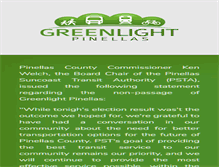 Tablet Screenshot of greenlightpinellas.com